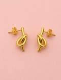 ARIA 18K Gold Plated Knot Earrings