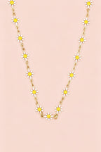 LUMIERE 18K Gold Plated Daisy Chain Necklace