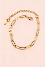 ELLA 18K Gold Plated Paperclip Chain Bracelet