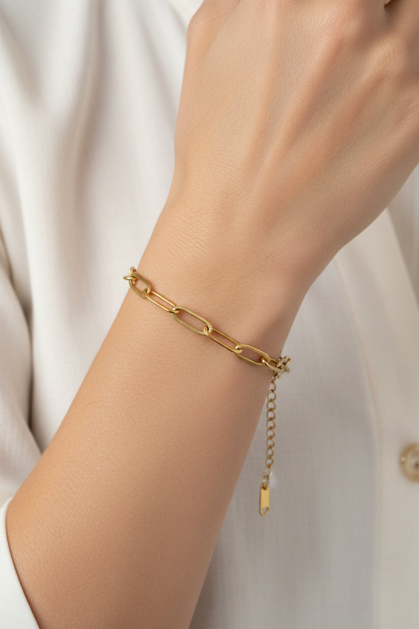 AMARA 18K Gold Plated Chain Bracelet