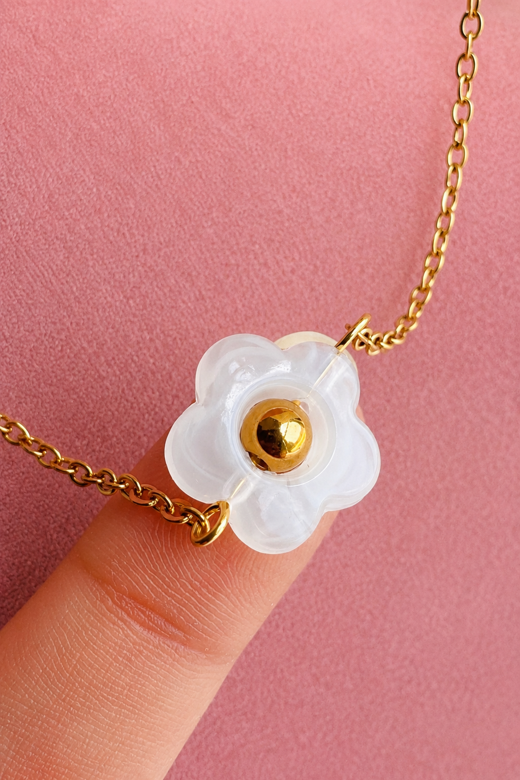 IVORA 18K Gold Plated Flower Necklace
