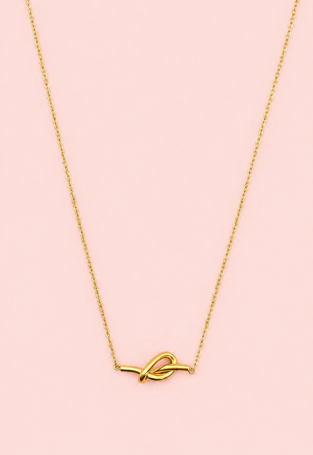 ARIA 18K Gold Plated Knot Necklace