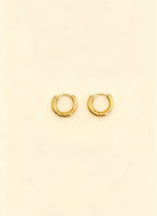 IVY 18K Gold Plated Zircon Mini Huggie Hoop Earrings (7 mm)