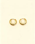 SOLENE 18K Gold Plated Mini Chunky Hoop Earrings (10mm)