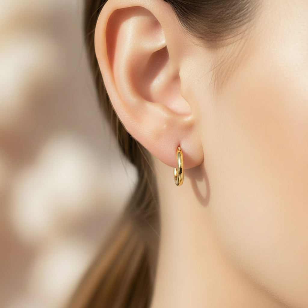 NOVA 18K Gold Plated Mini Hoop Earrings (8 mm)