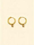 ELARA 18K Gold Plated Mini Hoop Earrings with Crystal Accent
