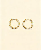 ELLA 18K Gold Plated Classic Mini Hoop Earrings (15 mm)