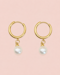 AMARA 18K Gold Plated Pearl Bead Earrings