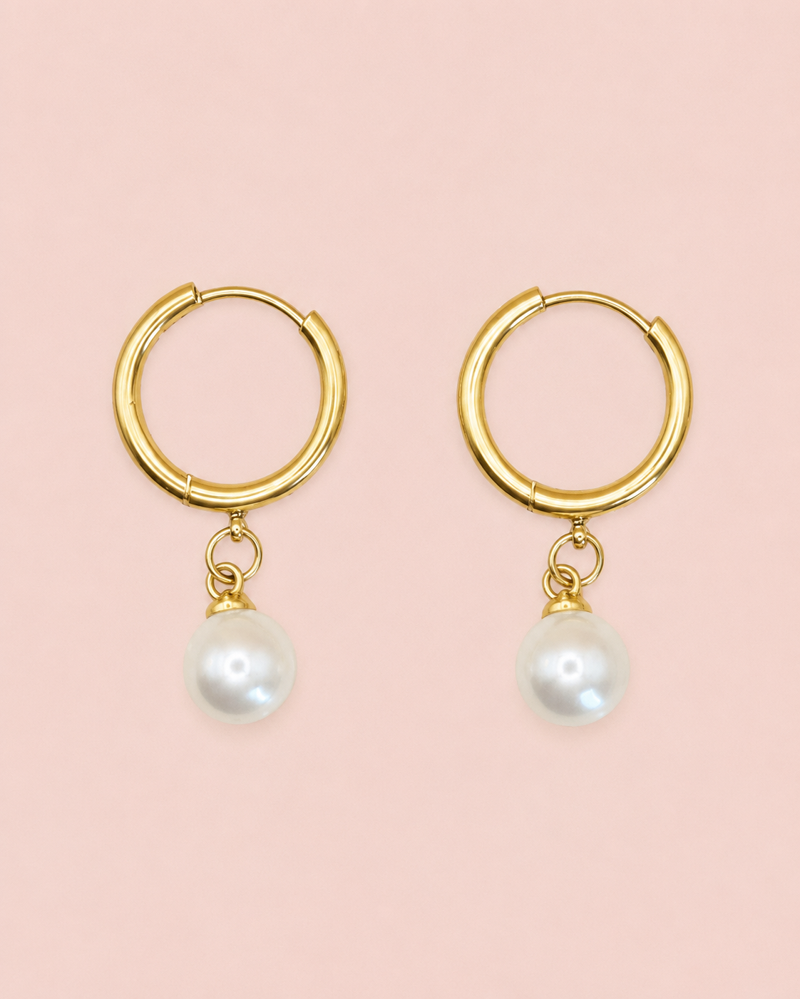 AMARA 18K Gold Plated Pearl Bead Earrings