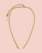 AMARA 18K Gold Plated Pearl Bead Necklace
