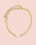 AMARA 18K Gold Plated Pearl Bead Bracelet
