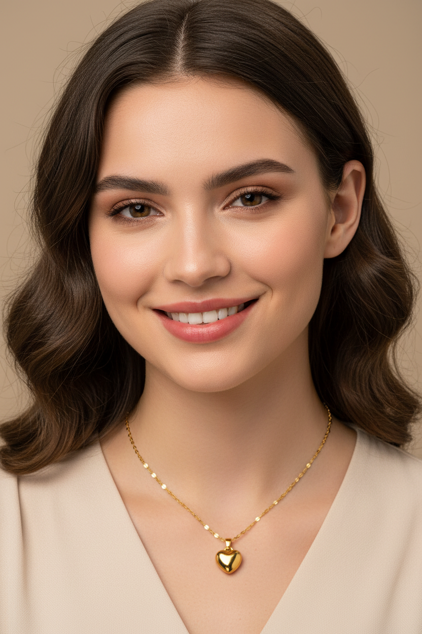 LUNA 18K Gold Plated Heart Necklace