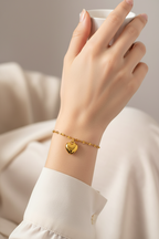 LUNA 18K Gold Plated Heart Bracelet