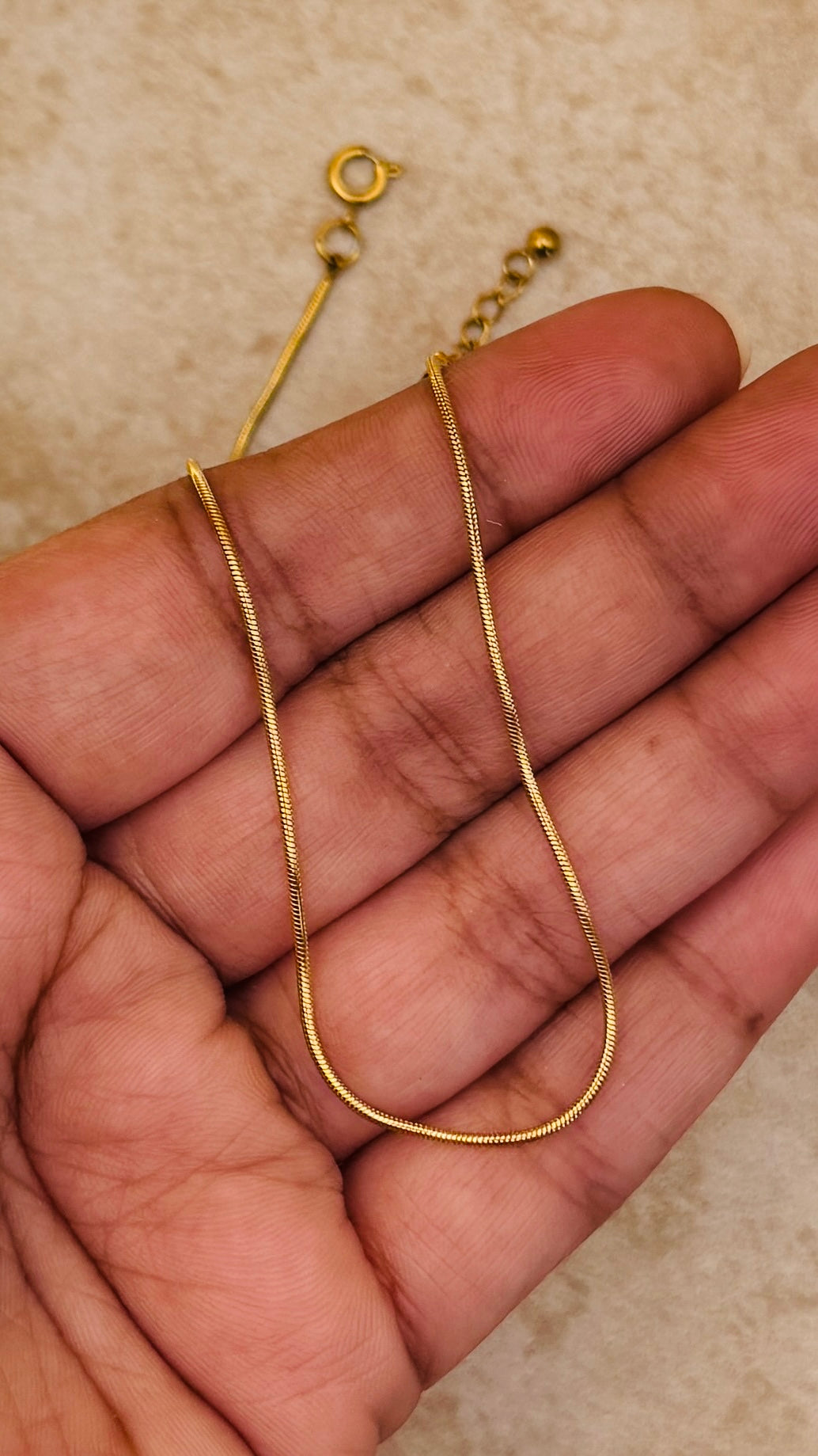 ZIVA 18K Gold Plated Chain Anklet