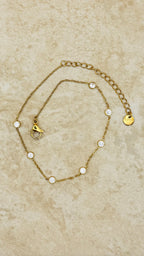 VAYA 18K Gold Plated Zircon Chain Anklet