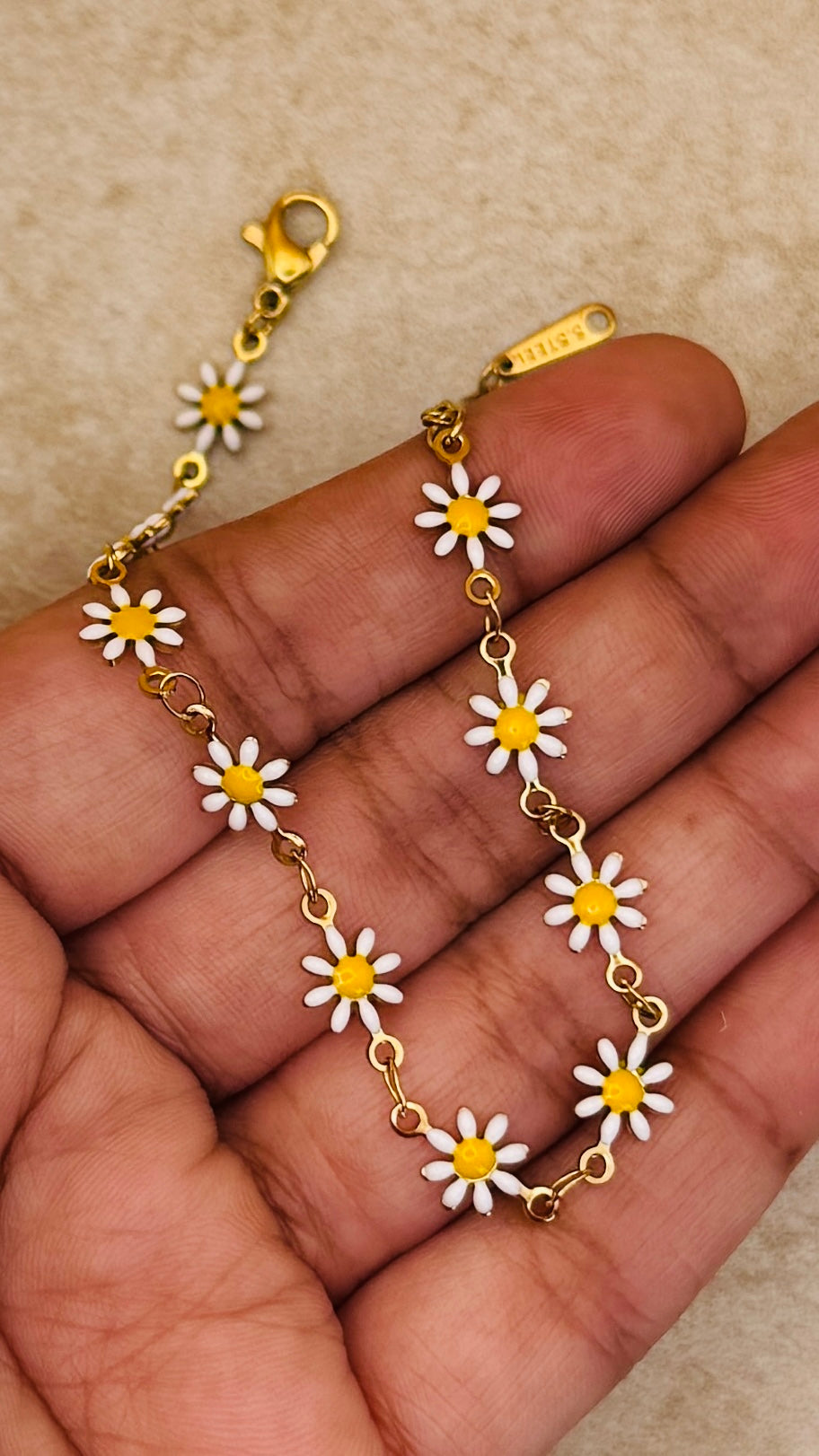 LINA PVD Gold Plated Floral Bracelet