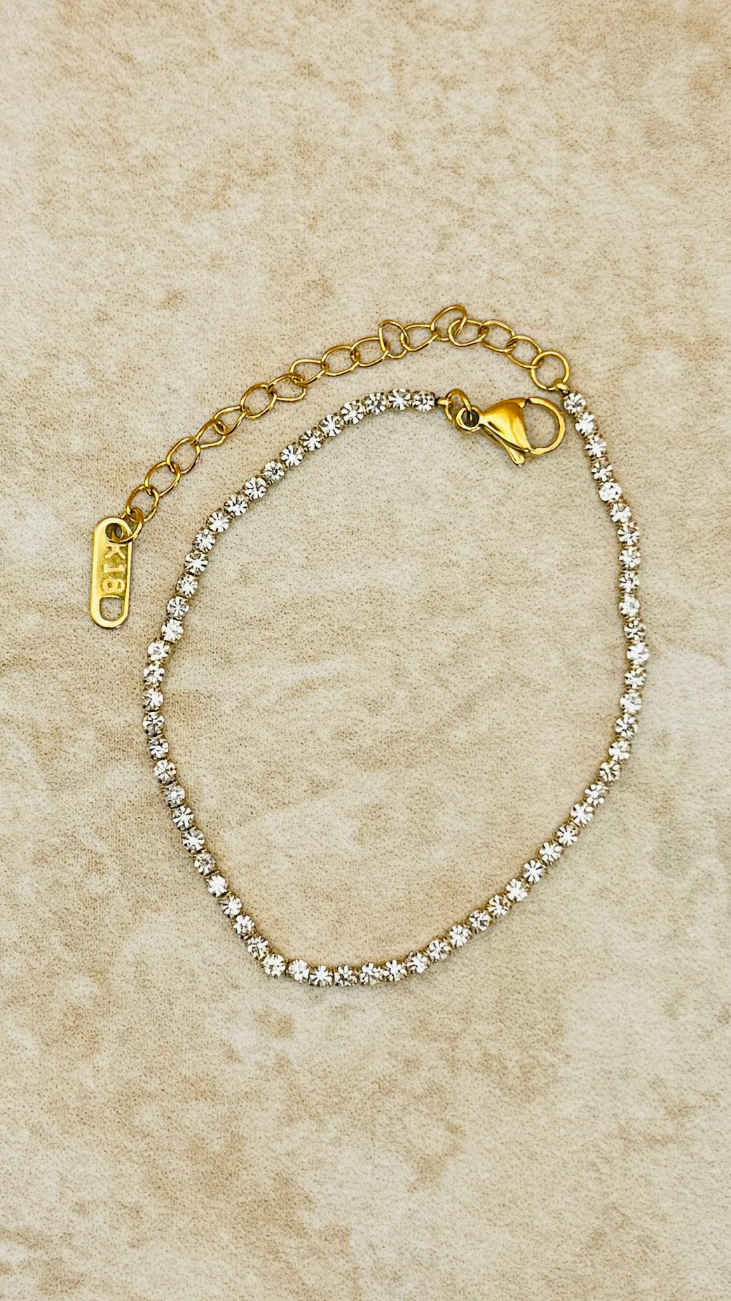 SERA 18K Gold Plated Zircon Chain Bracelet