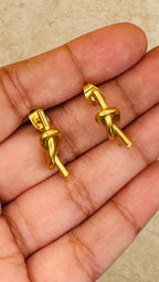 ARIA 18K Gold Plated Knot Necklace, Earrings & Bracelet Set