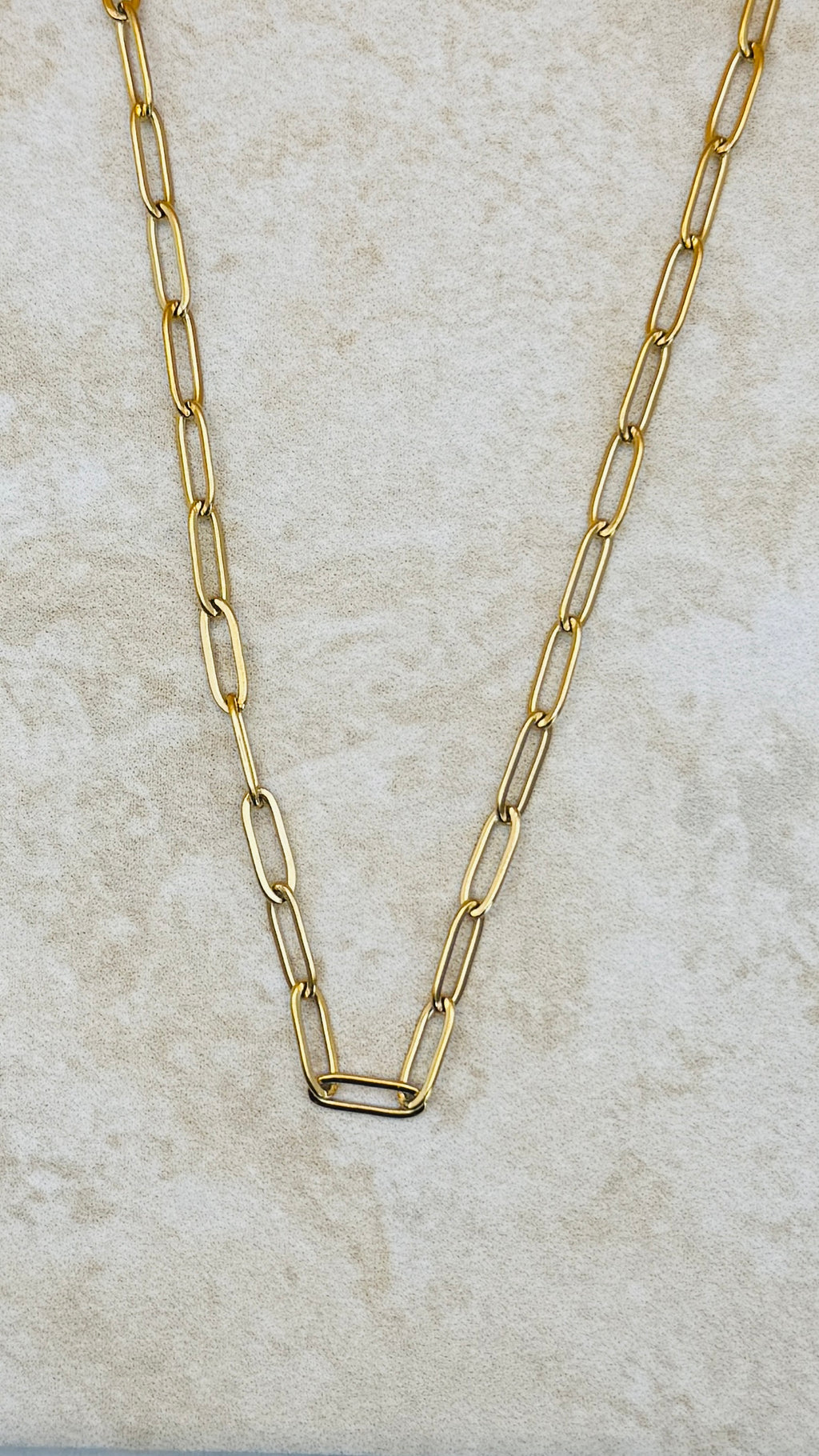 ELLA 18K Gold Plated Paperclip Chain Necklace