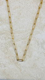 ELLA 18K Gold Plated Paperclip Chain Necklace