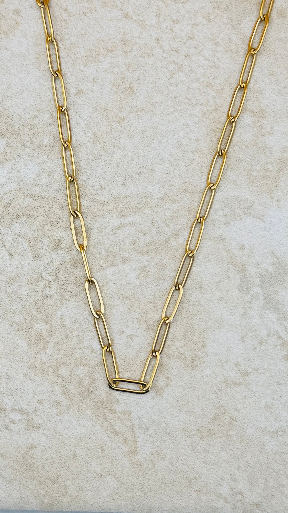 ELLA 18K Gold Plated Paperclip Chain Necklace