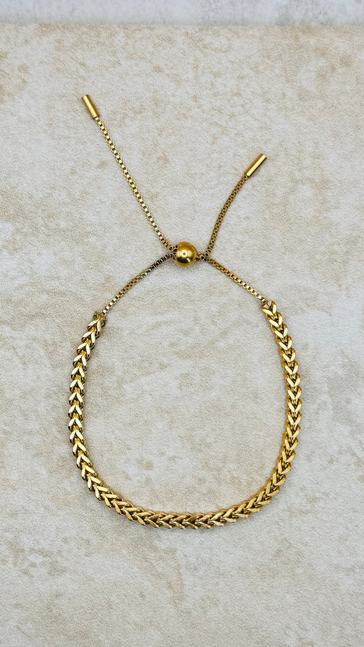 MIRA 18K Gold Plated Adjustable Chain Bracelet