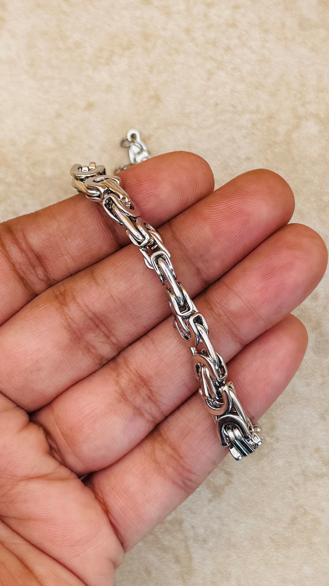 KAI Stainless Steel Emperor Chain Men’s Bracelet