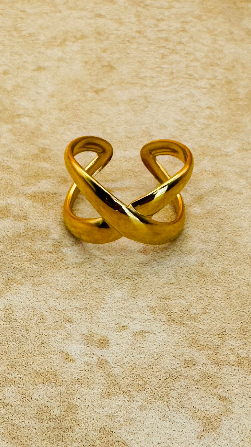 NOVA 18K Gold Plated Infinity Open Ring