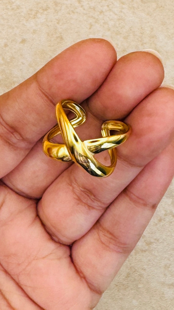 NOVA 18K Gold Plated Infinity Open Ring