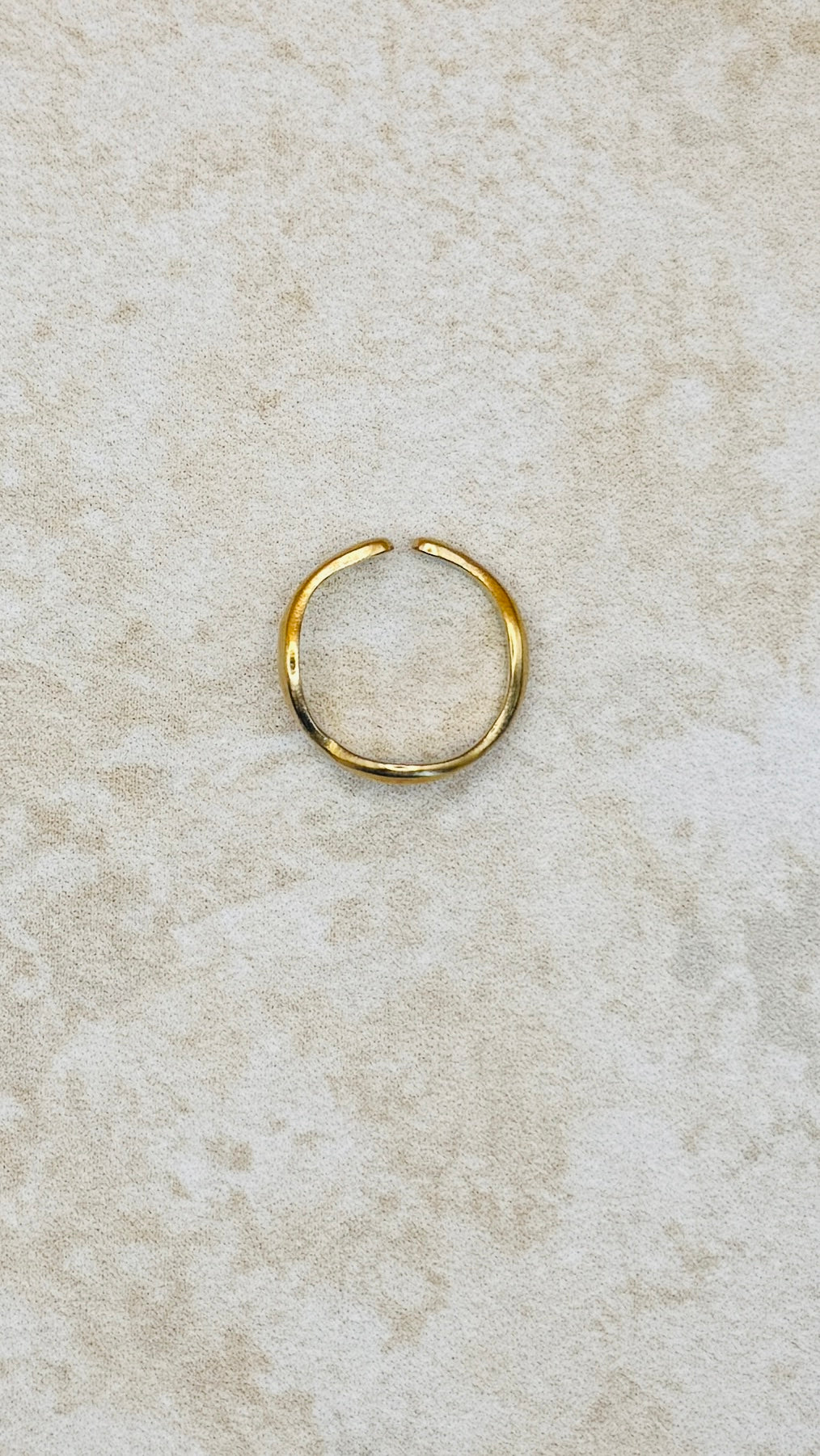 ARIA 18K Gold Plated Organic Wave Open Ring