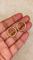 ELLA 18K Gold Plated Classic Mini Hoop Earrings (15 mm)