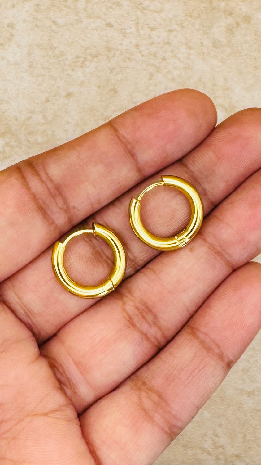 ARIA 18K Gold Plated Mini Hoop Earrings (10 mm)