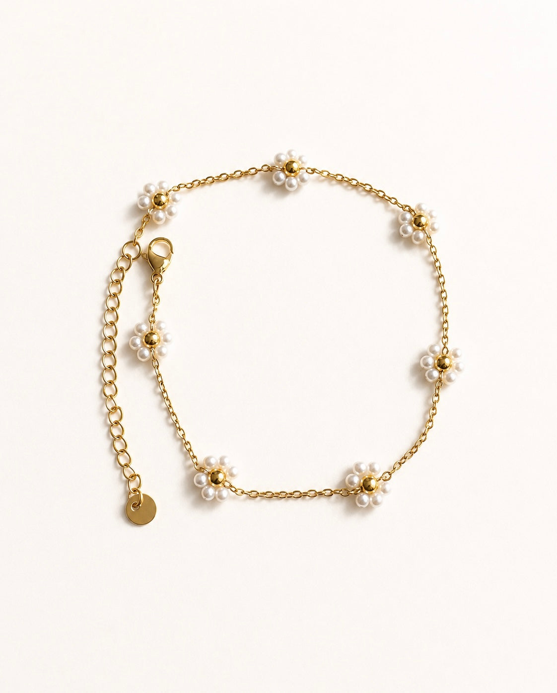 ALBA 18K Gold Plated Floral Anklet