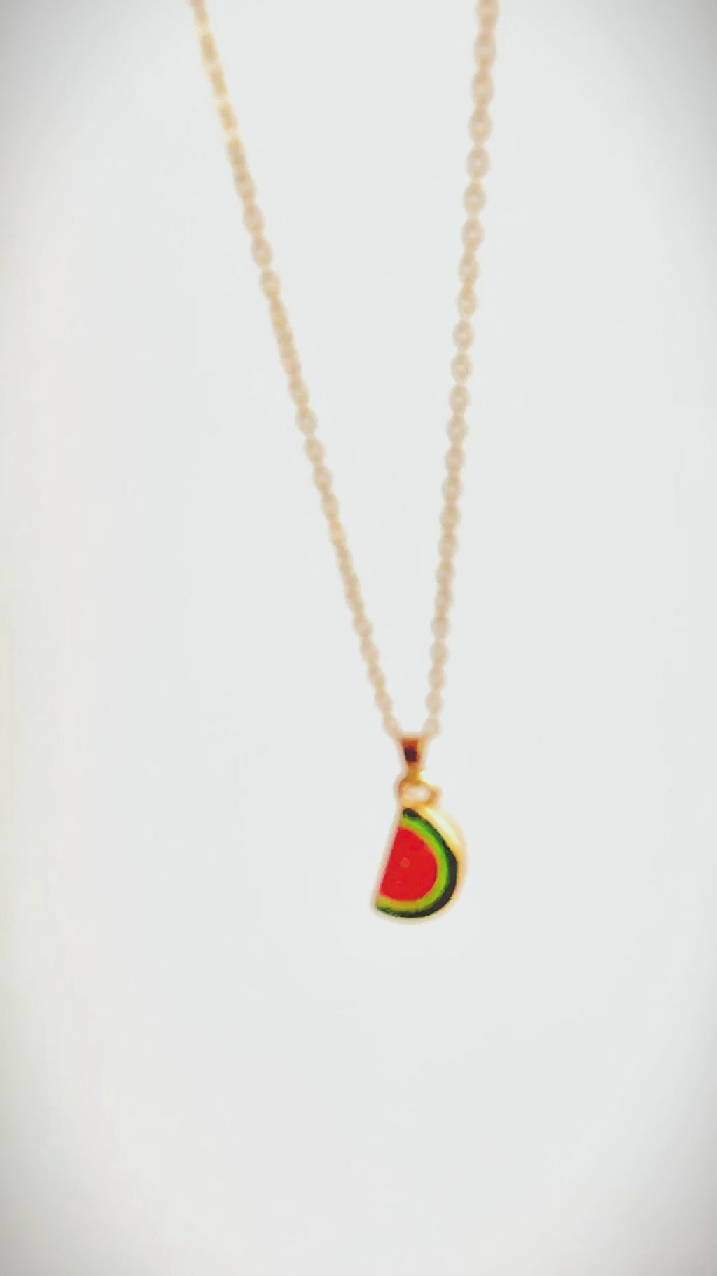 MILA 18K Gold Plated Watermelon Pendant Necklace